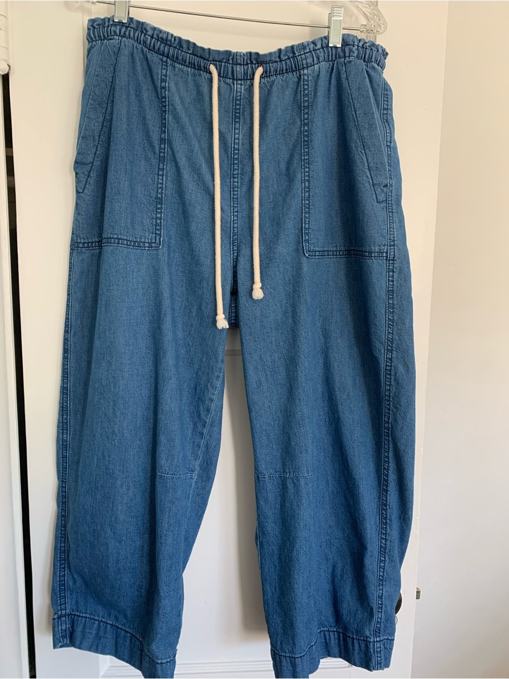 Old Navy Jeans Elastic Waist Straight Legs Ankle Length Size Large